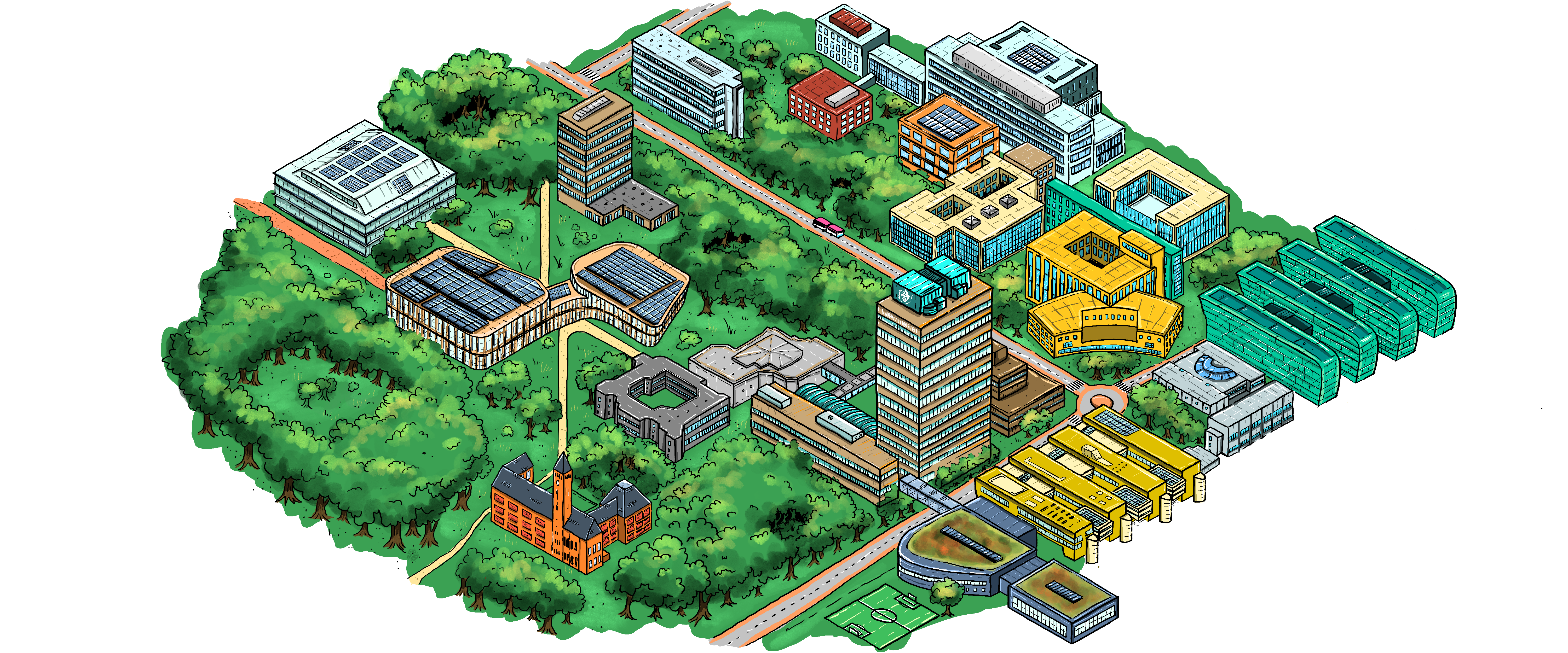 Interactieve campusplattegrond